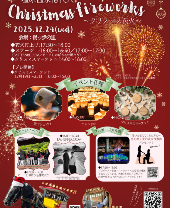 塩原温泉宿花火~クリスマス花火~